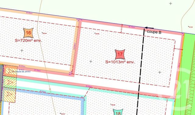 Afficher la photo en grand terrain à vendre - 1015.0 m2 - JAYAT - 01 - RHONE-ALPES - Century 21 Camaz Immobilier